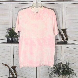 Vintage 90s single stitch Made in USA T-shirt Fruit of The Loom M tie dye pink
